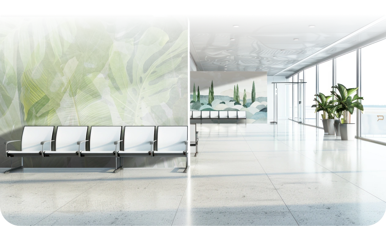 Stunning Airport Area with Tropical Wallpaper